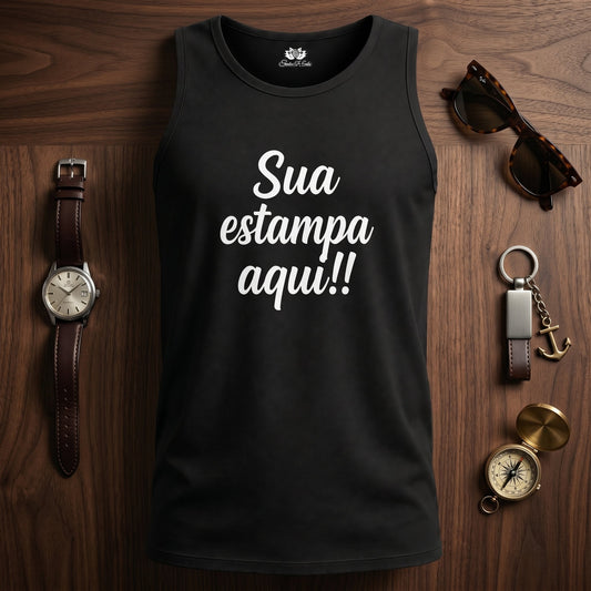 Camiseta Regata Personalizada com Texto | Academia