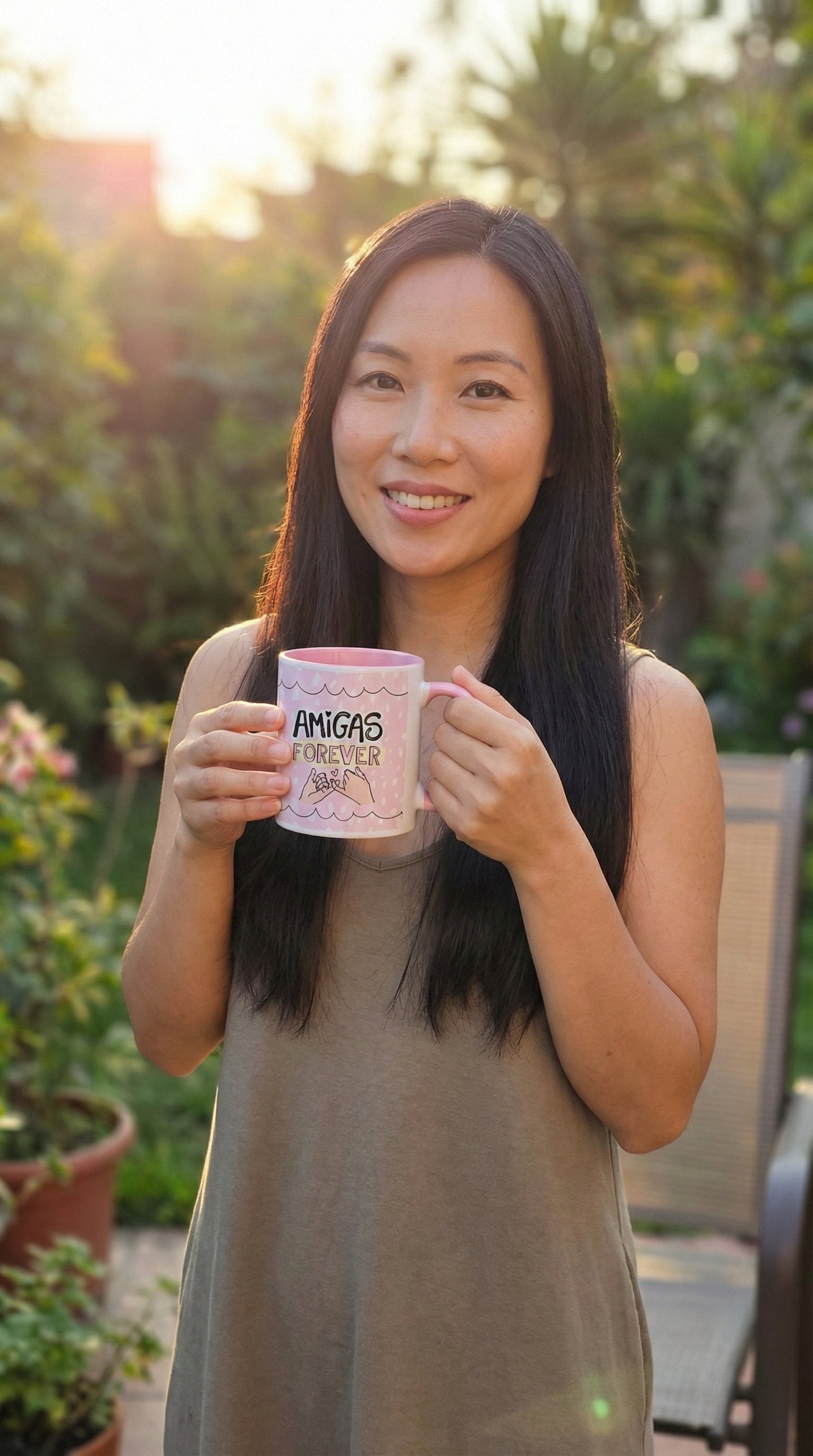 Avaliação de cliente - Caneca Personalizada com Frase Amigas Forever Rosa — Presente para Amiga