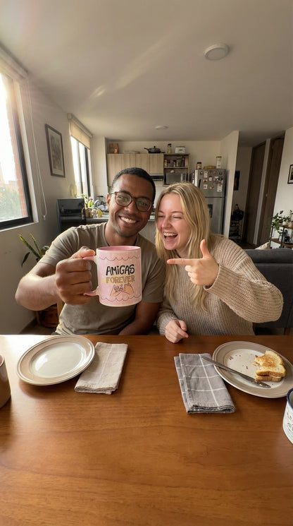 Avaliação de cliente - Caneca Personalizada com Frase Amigas Forever Rosa — Presente para Amiga