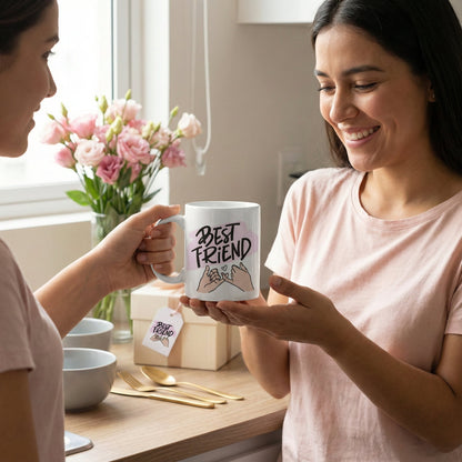 Caneca Personalizada com Foto e Frase — Presente Best Friend Amiga