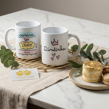 Avaliação de cliente - Caneca Personalizada com Foto e Nome — Presente para Dinda Dindinha