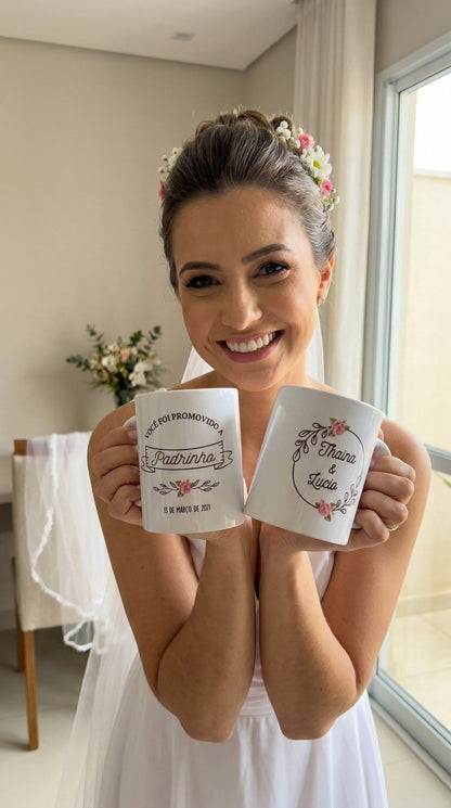 Avaliação de cliente - Caneca Personalizada Dupla Coração com Foto — Presente Romântico Casal