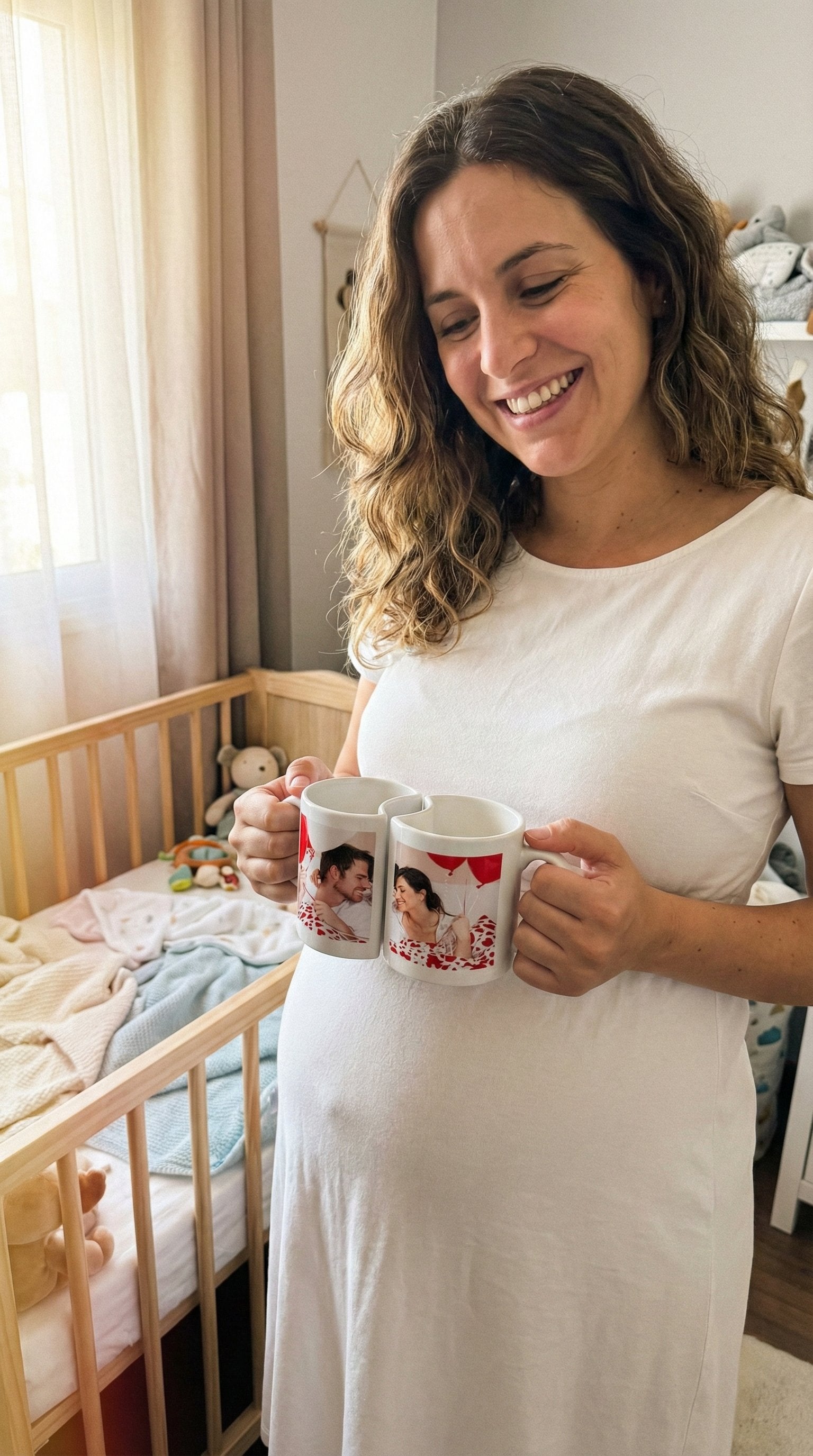 Avaliação de cliente - Caneca Personalizada com Foto Duplo Coração — Presente Romântico Casal