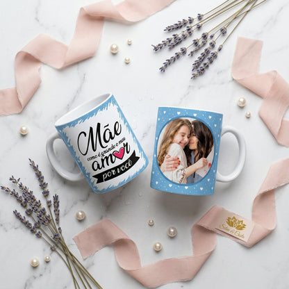 Caneca Personalizada com Foto e Frase | Presente Mãe