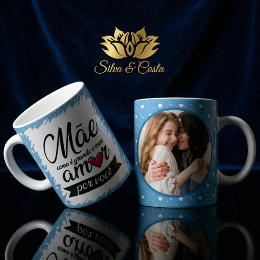 Caneca Personalizada com Foto e Frase | Presente Mãe