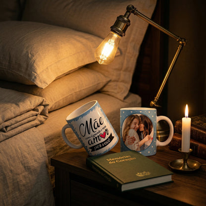 Caneca Personalizada com Foto e Frase | Presente Mãe