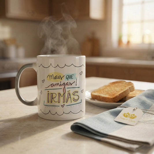 Caneca Personalizada com Frase — Presente para Amiga Irmã