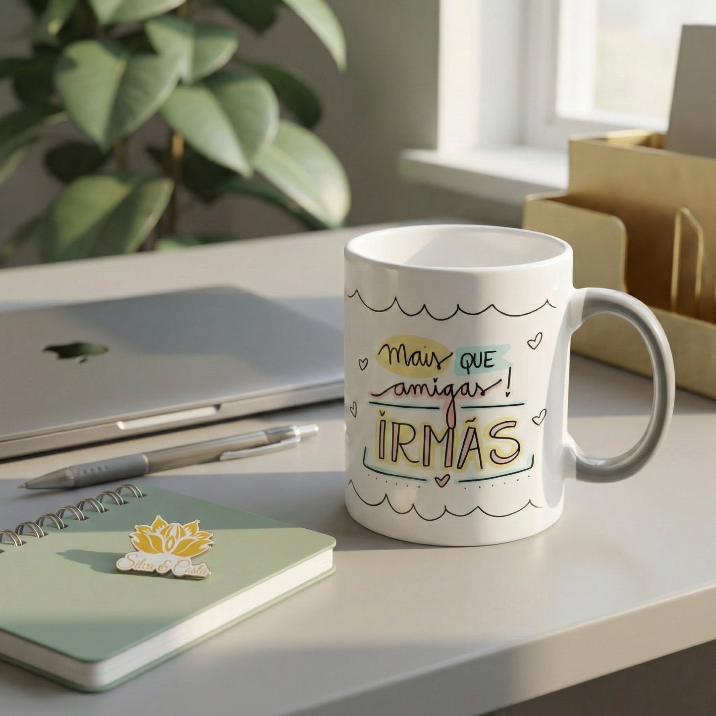 Caneca Personalizada com Frase — Presente para Amiga Irmã