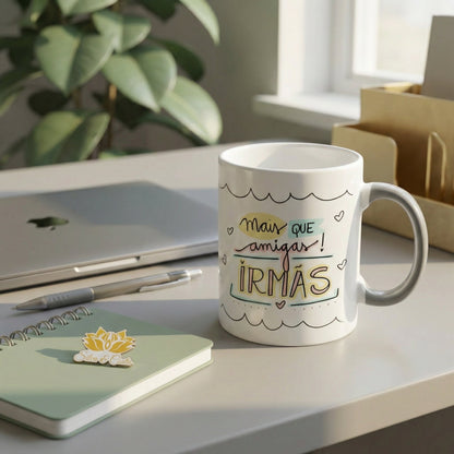 Caneca Personalizada com Frase — Presente para Amiga Irmã