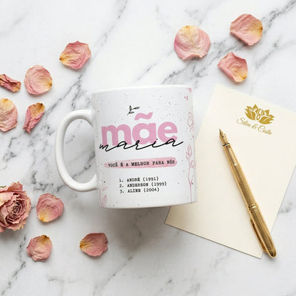 Caneca Personalizada com Foto e Nome | Presente Mãe