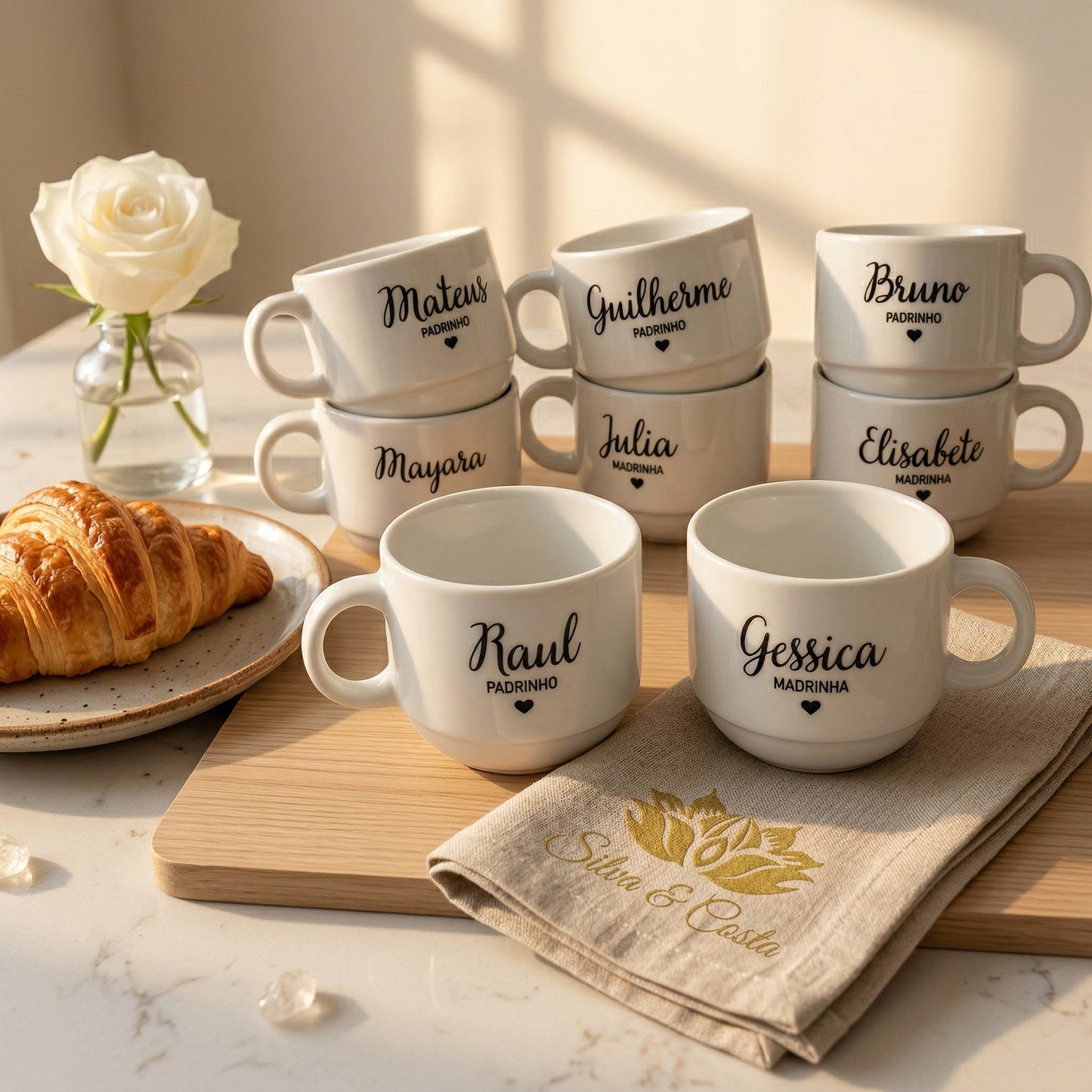 Caneca Personalizada com Foto e Nome | Padrinhos de Casamento