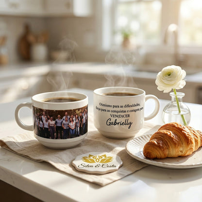 Caneca Porcelana Personalizada com Foto | Aniversário