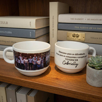 Caneca Porcelana Personalizada com Foto | Aniversário