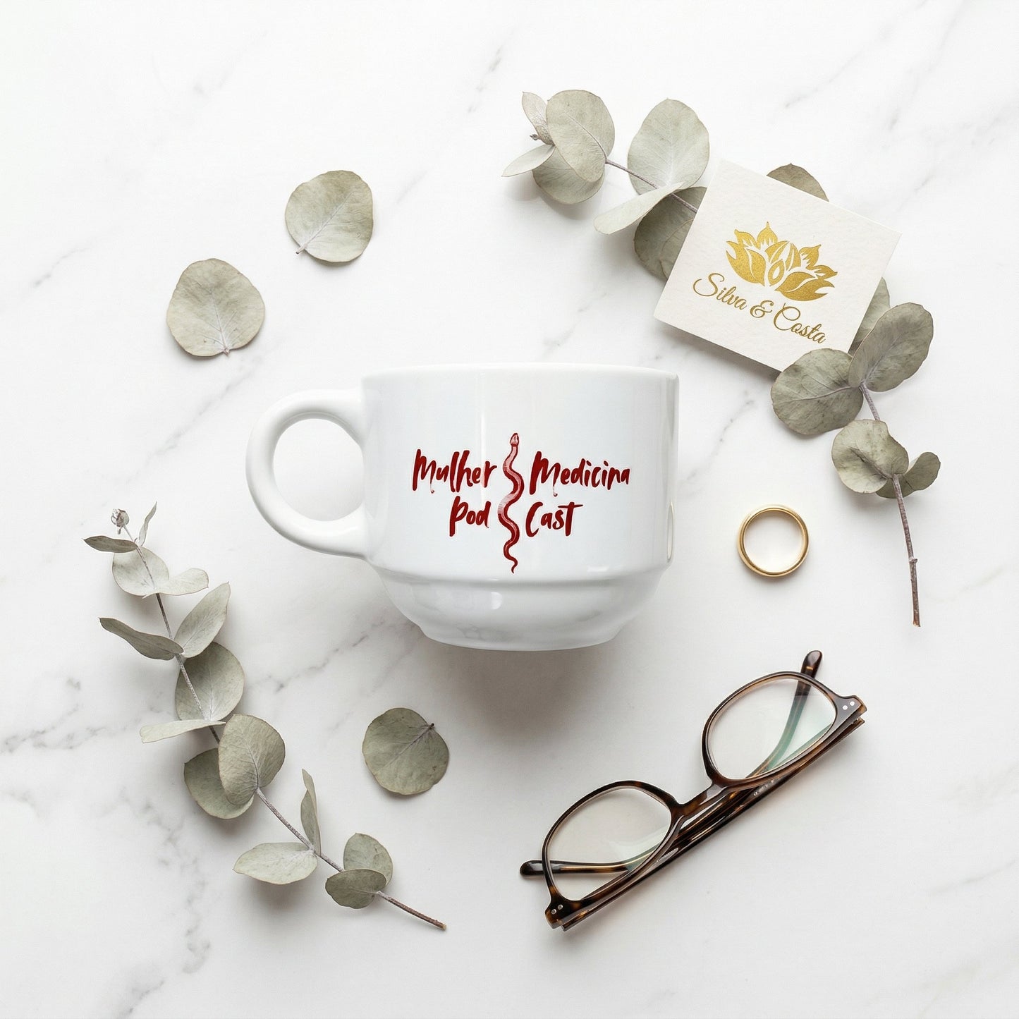 Caneca Porcelana Personalizada com Frase | Podcast