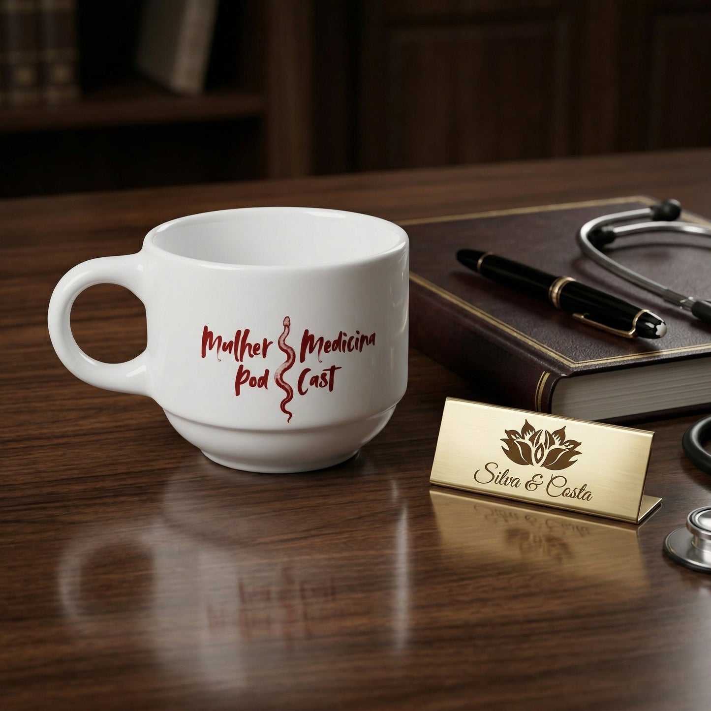 Caneca Porcelana Personalizada com Frase | Podcast