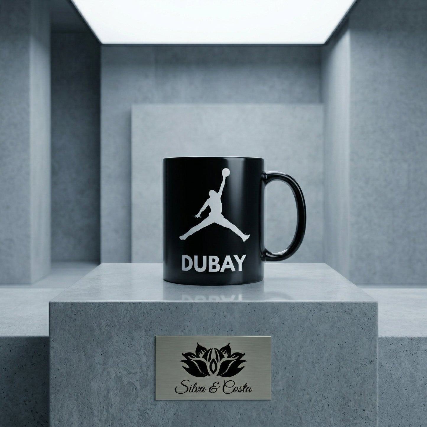 Caneca Preta Personalizada Basquete | Com Foto e Nome