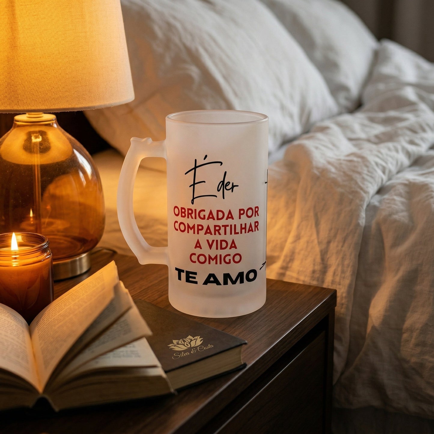 Caneca Vidro Jateado Personalizada com Foto | Presente