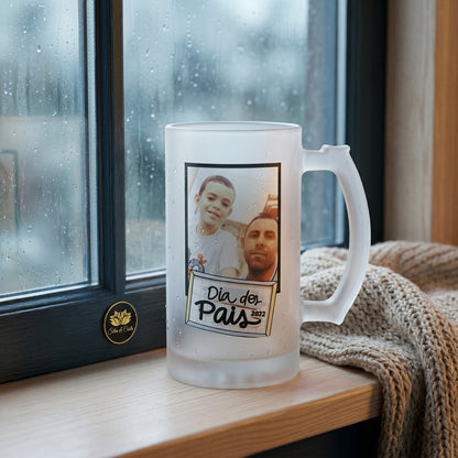 Caneca Vidro Jateado Personalizada c/ Foto | Presente