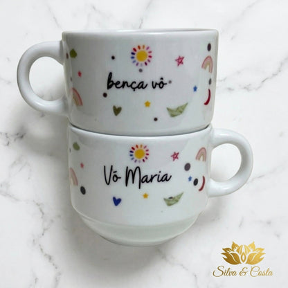 Conjunto Canecas Personalizado com Foto | Presente Avós