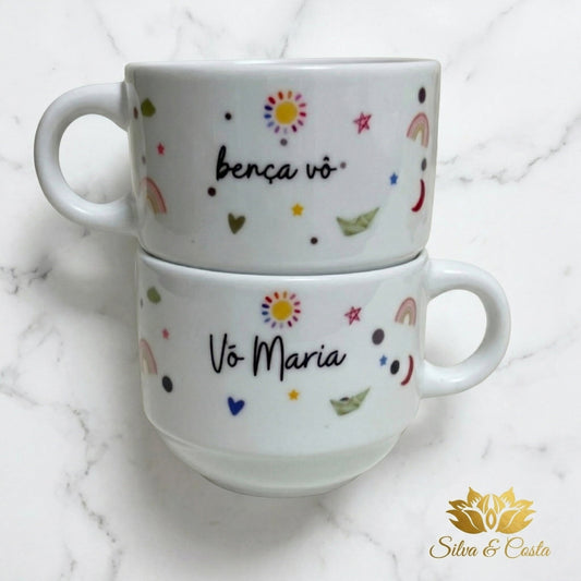 Conjunto Canecas Personalizado com Foto | Presente Avós