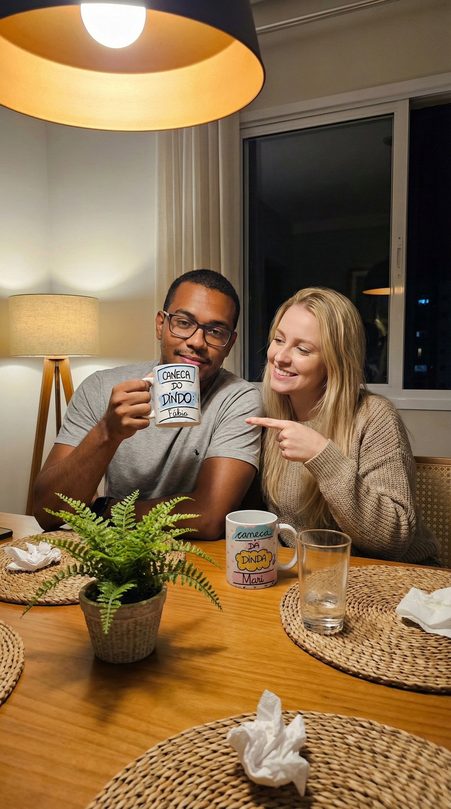 Avaliação de cliente - Kit Caneca Personalizada com Nome — Padrinhos Dindo e Dinda (2 un)