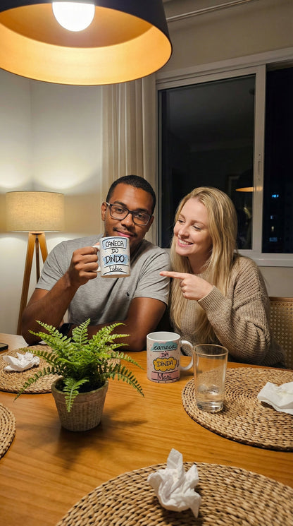 Avaliação de cliente - Kit Caneca Personalizada com Nome — Padrinhos Dindo e Dinda (2 un)