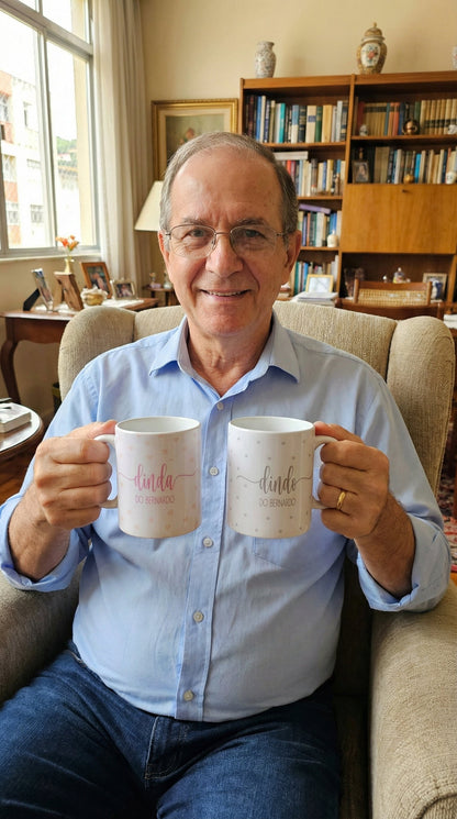 Avaliação de cliente - Kit Caneca Personalizada com Nome — Dindo e Dinda Padrinhos (2un)