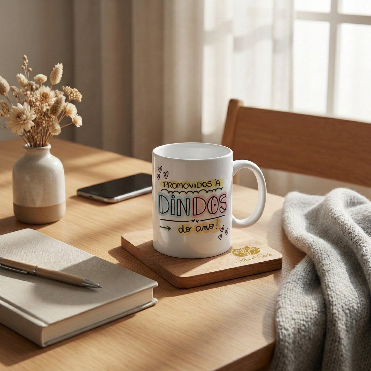 Kit Caneca Personalizada com Nome — Padrinhos Dindo e Dinda (2 un)