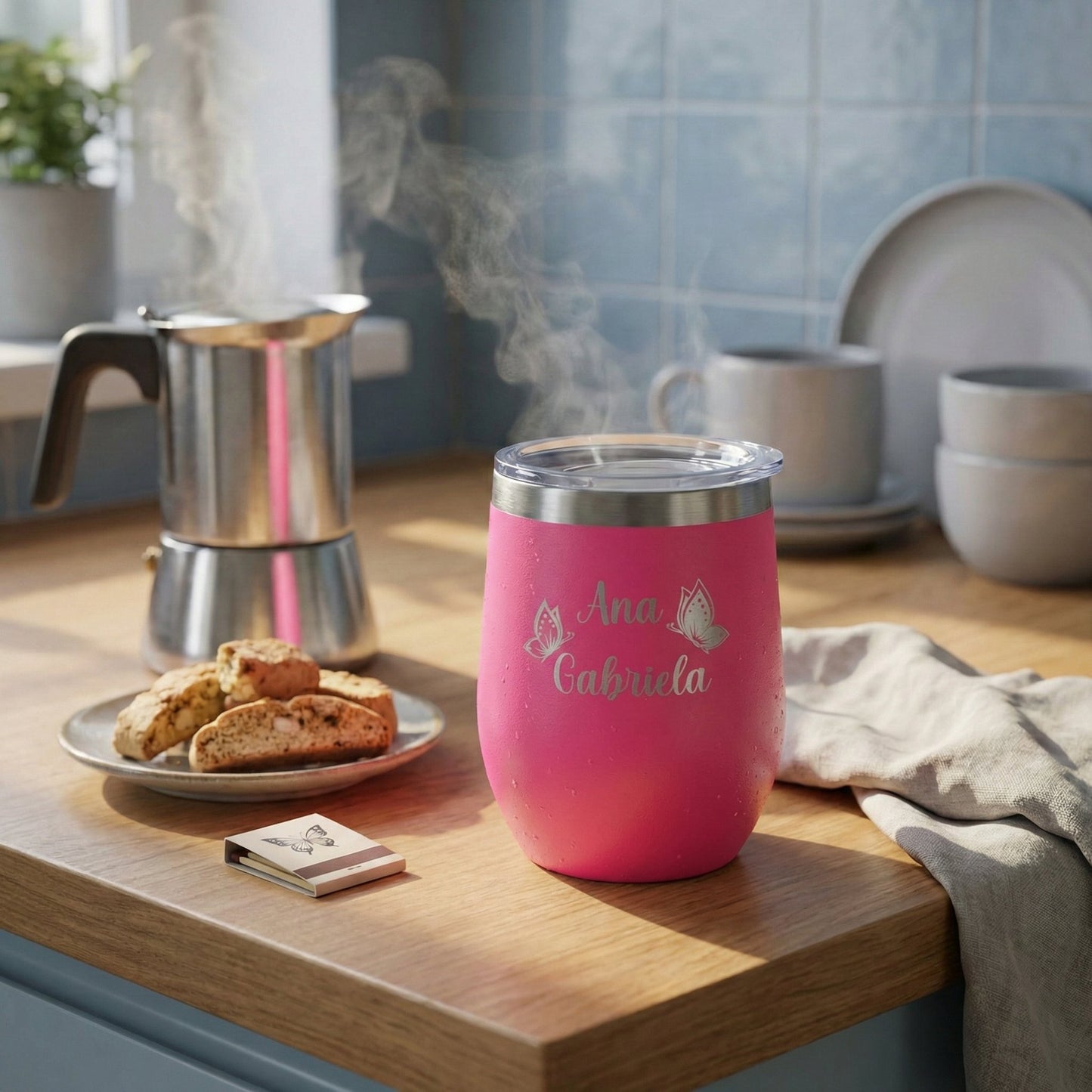 Copo Cuia Térmico Personalizado com Nome — Presente para Amantes de Café