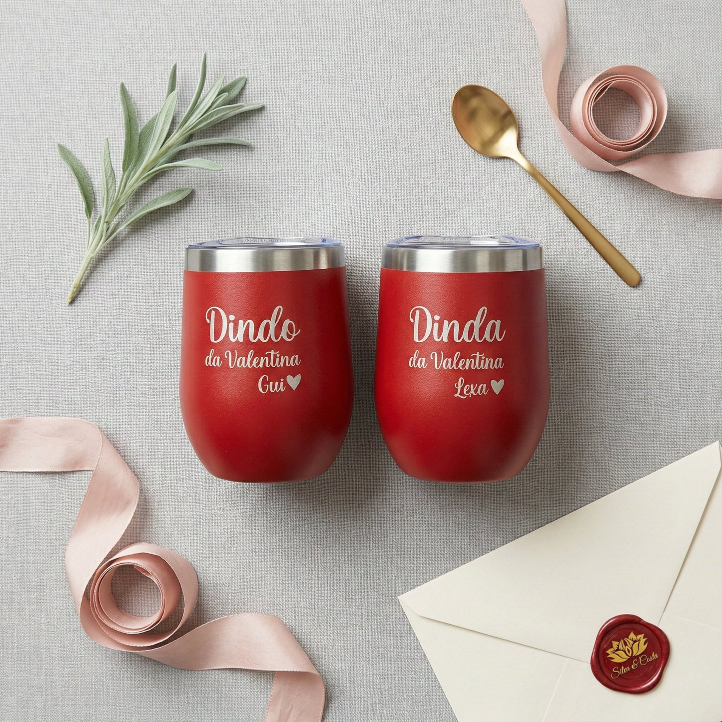 Copo Cuia Térmico Personalizado com Nome — Presente Dindo e Dinda