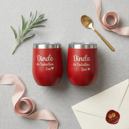 Copo Cuia Térmico Personalizado com Nome — Presente Dindo e Dinda