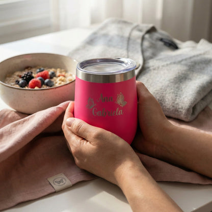 Copo Cuia Térmico Personalizado com Nome — Presente para Amantes de Café