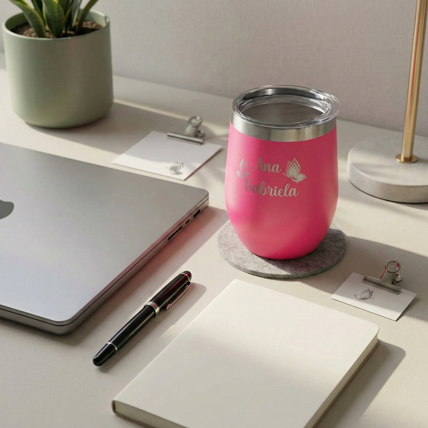 Copo Cuia Térmico Personalizado com Nome — Presente para Amantes de Café