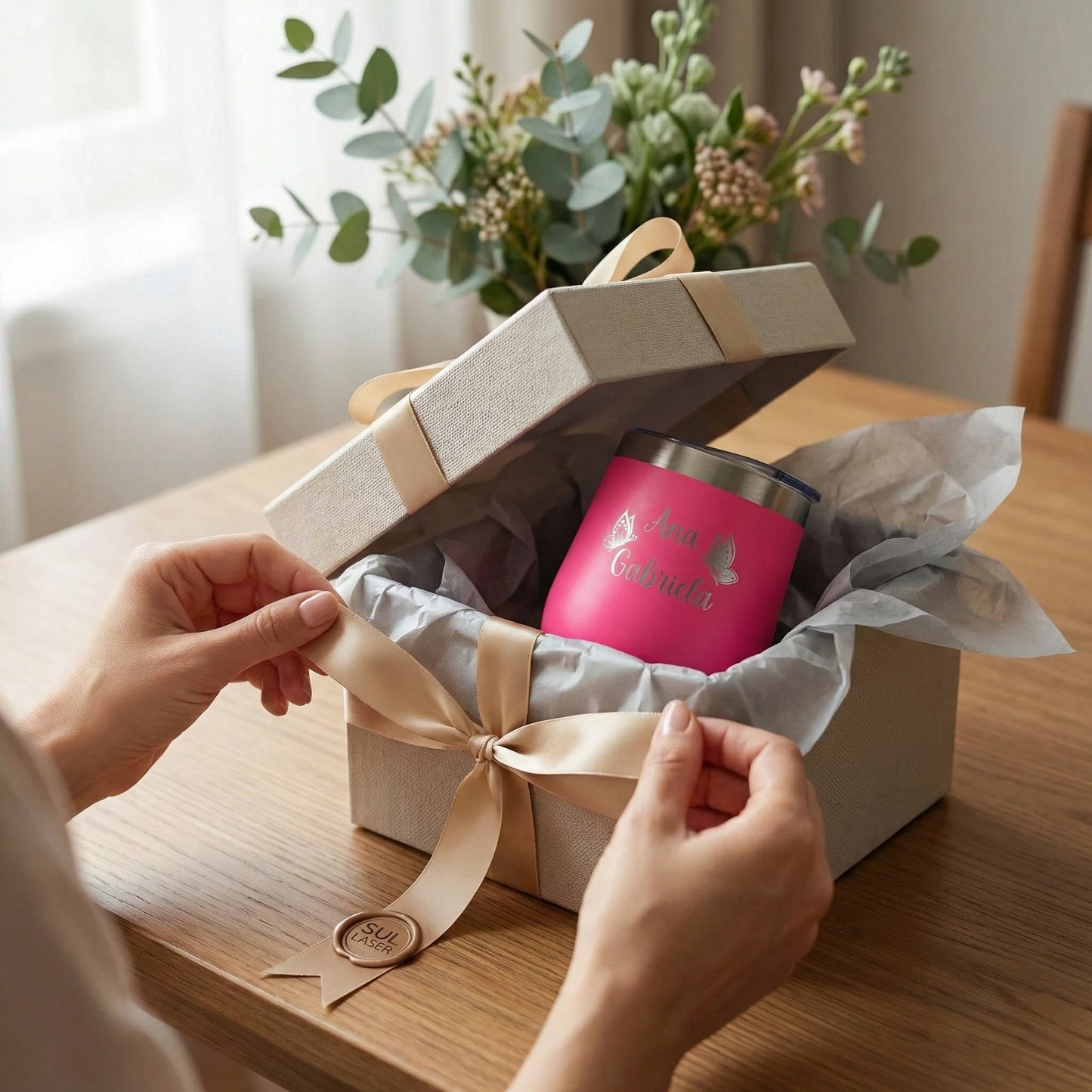 Copo Cuia Térmico Personalizado com Nome — Presente para Amantes de Café