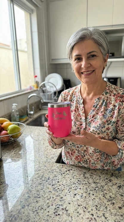 Avaliação de cliente - Copo Cuia Térmico Personalizado com Nome — Presente para Amantes de Café