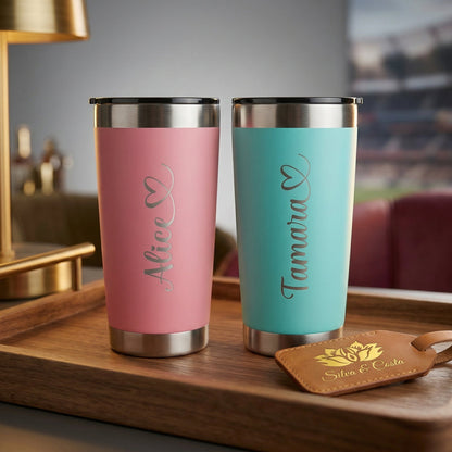 Copo Stanley personalizado com foto e nome | Presente fã Corinthians