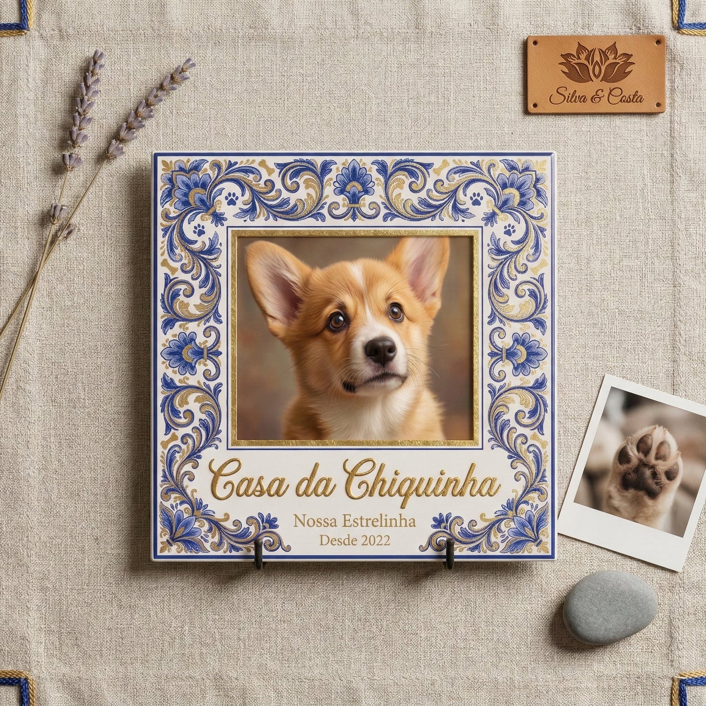 Azulejo Personalizado 20x20cm com Foto do Pet | Presente para Donos