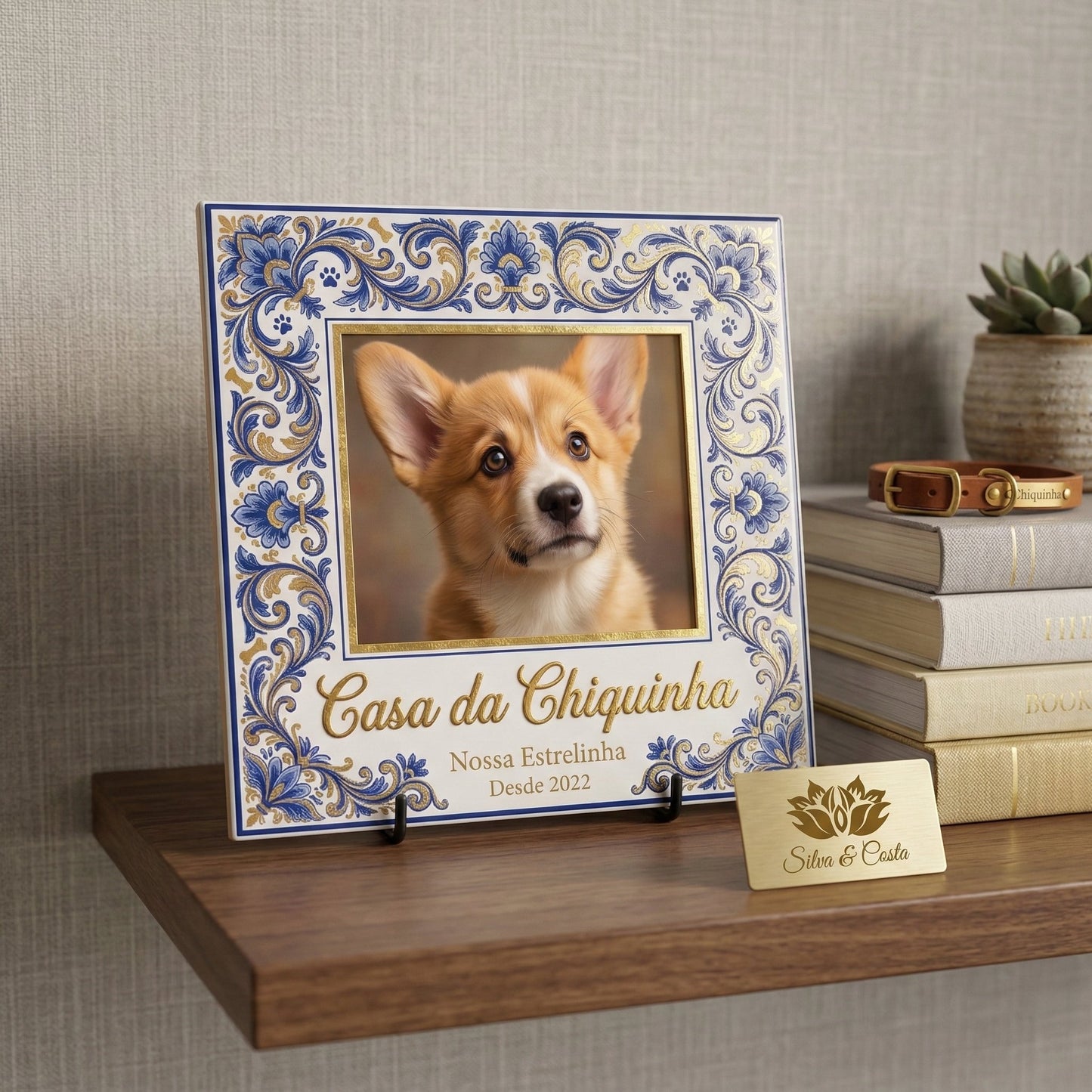 Azulejo Personalizado 20x20cm com Foto do Pet | Presente para Donos