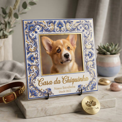 Azulejo Personalizado 20x20cm com Foto do Pet | Presente para Donos