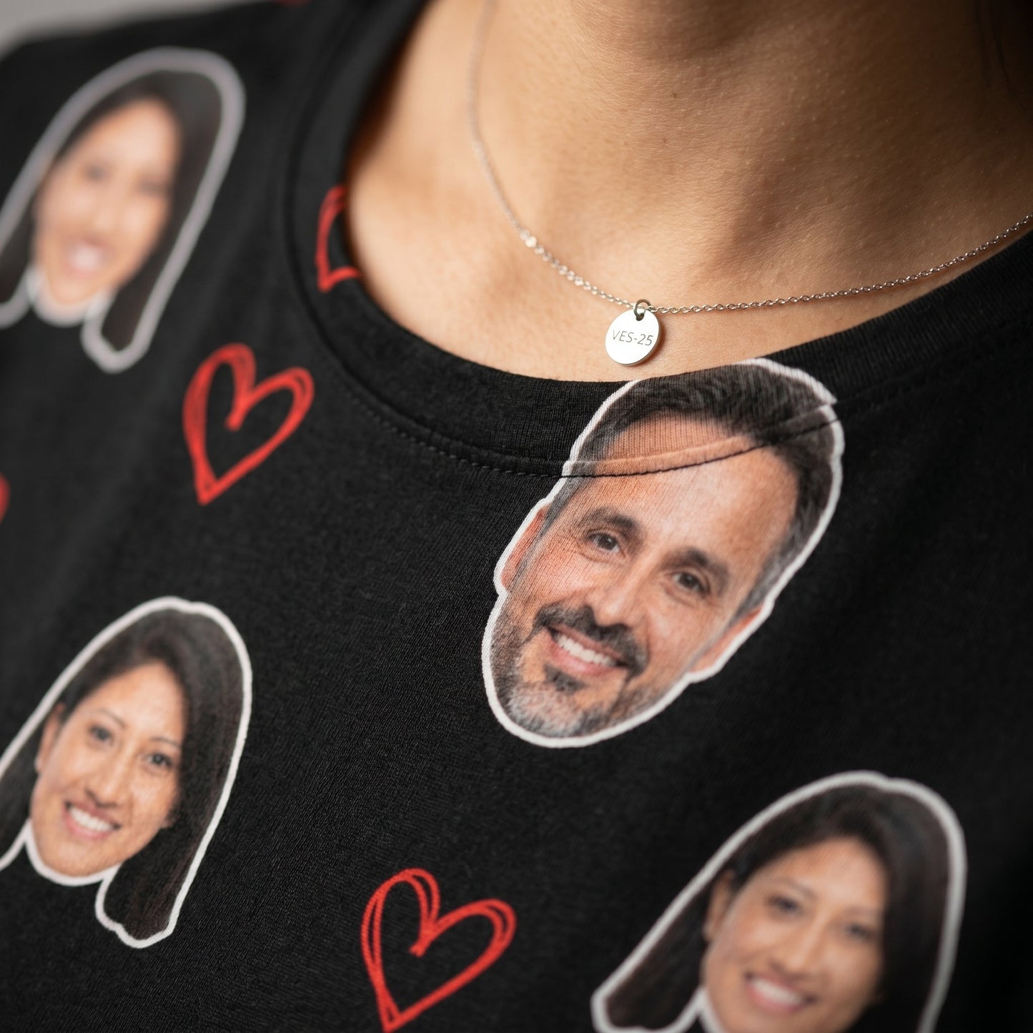 Conjunto Feminino Personalizado com Foto | Presente com Corações