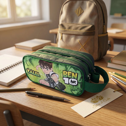 Estojo personalizado com nome e 3 divisórias | Presente infantil