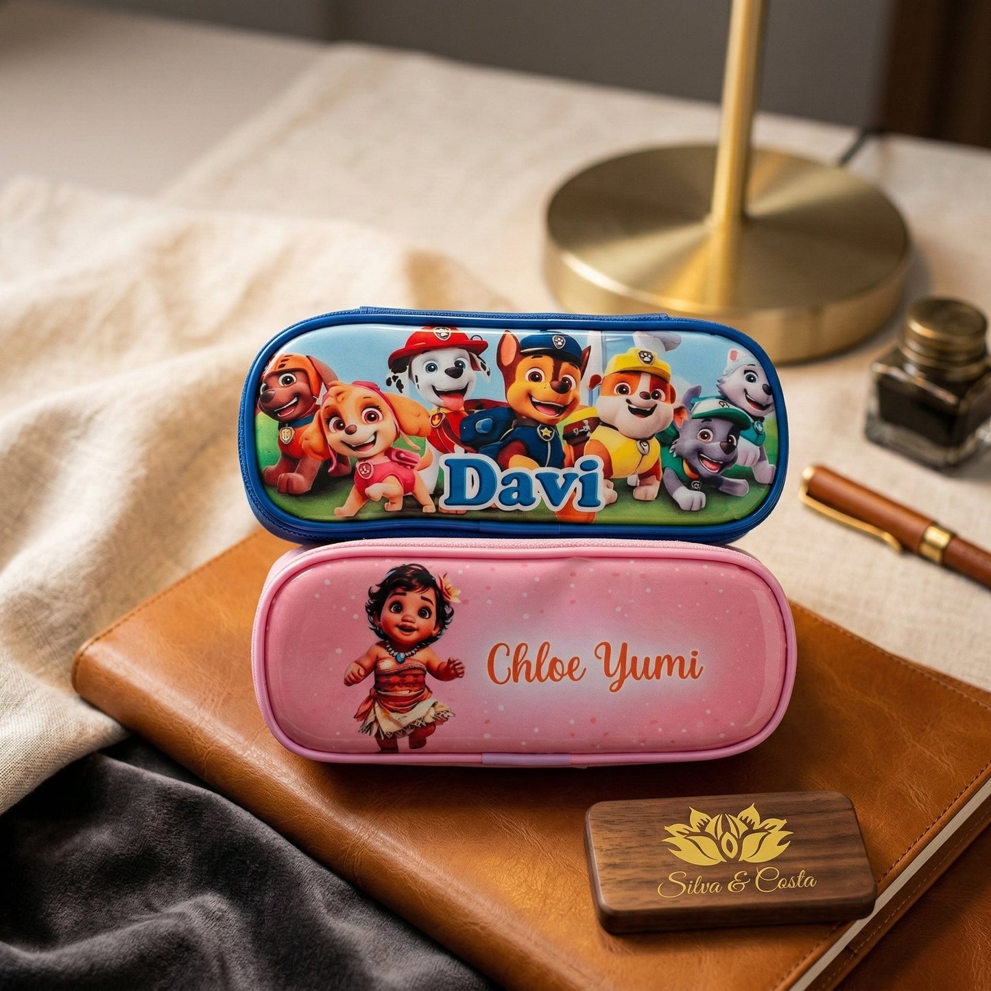 Estojo Personalizado com Nome e 3 divisórias | Presente Escolar