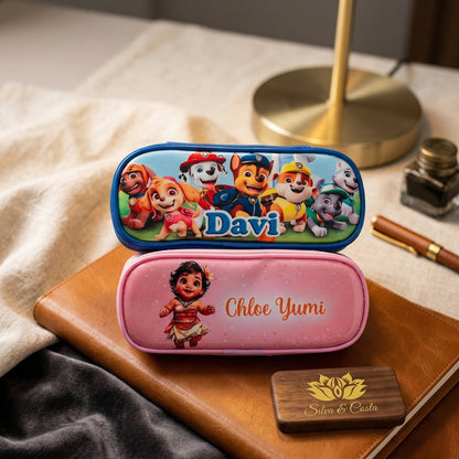 Estojo Personalizado com Nome e 3 divisórias | Presente Escolar