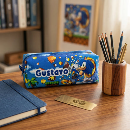 Estojo Personalizado com Nome e 3 divisórias | Infantil Escolar