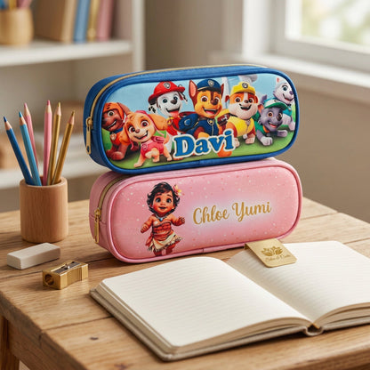 Estojo Personalizado com Nome e 3 divisórias | Presente Escolar