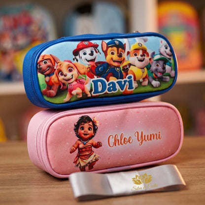 Estojo Personalizado com Nome e 3 divisórias | Presente Escolar
