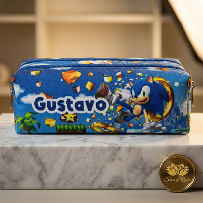 Estojo Personalizado com Nome e 3 divisórias | Infantil Escolar