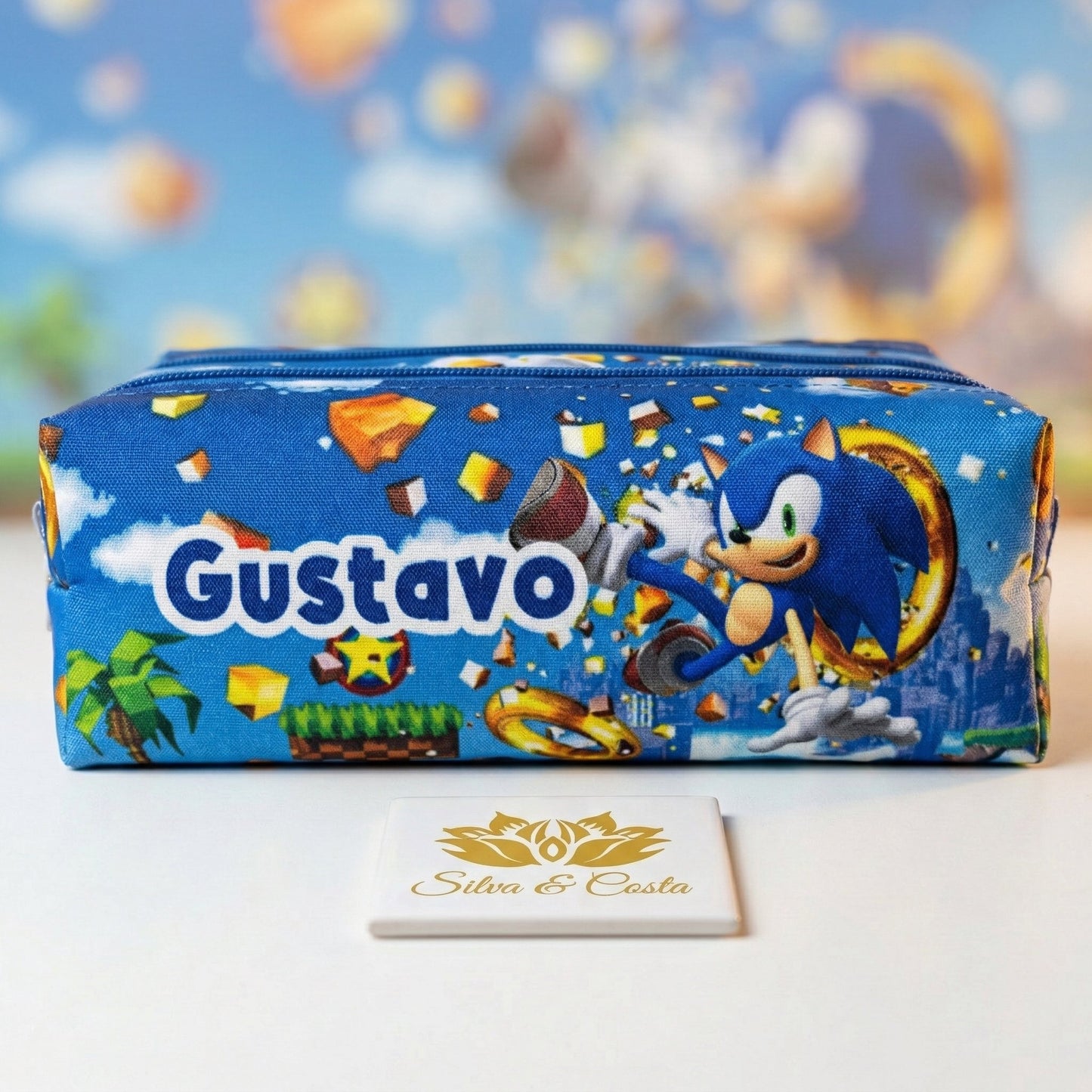 Estojo Personalizado com Nome e 3 divisórias | Infantil Escolar