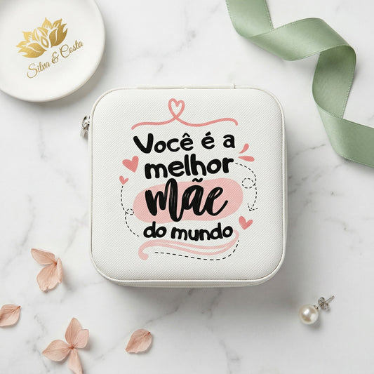 Porta-Joias Personalizado com Frase | Presente Mãe