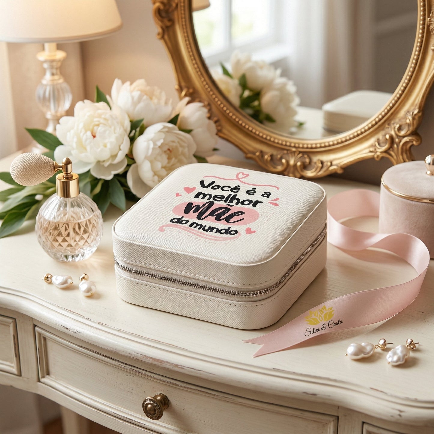 Porta-Joias Personalizado com Frase | Presente Mãe